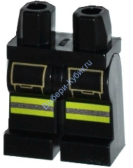 Деталь Лего Ноги Со Светоотражающими Полосками Цвет Черный