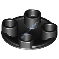 Деталь Лего Пластина Круглая 2 х 2 С Округлым Дном Цвет Черный