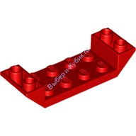 Деталь Лего Скос Перевернутый 45 6 х 2 Двойной С 2 х 4 Вырезом Цвет Красный