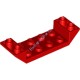 Деталь Лего Скос Перевернутый 45 6 х 2 Двойной С 2 х 4 Вырезом Цвет Красный