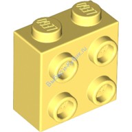 Деталь Лего Кубик Модифицированный1 x 2 x 1 2/3 С Штырьками На Стороне Цвет Ярко-Светло-Желтый