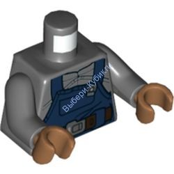 Деталь Лего Торс С Рисунком Цвет Темно-Серый