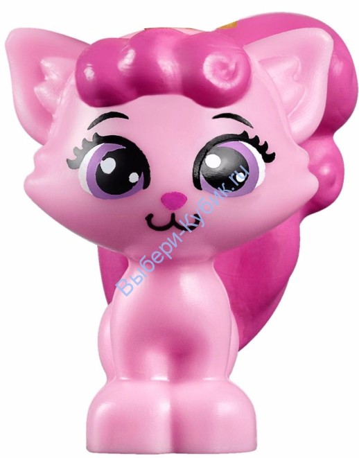 Деталь Лего Кошка / Котенок Принцессы Авроры Цвет Ярко-Розовый