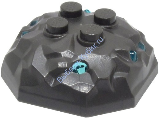 Деталь Лего Камень / Кристалл 4 х 4 Верхняя Часть Цвет Перламутрово-Светло-Серый