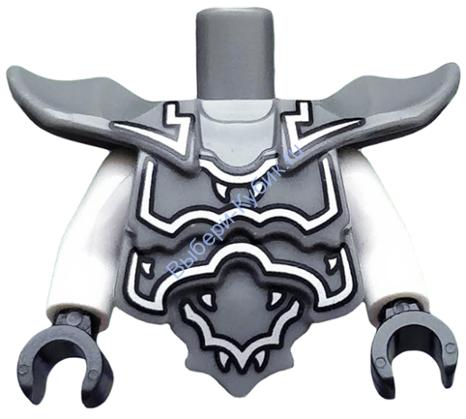 Деталь Лего Торс С Рисунком Цвет Темно-Серый