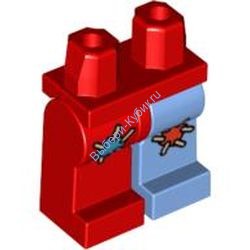 Деталь Лего Ноги С Рисунком Цвет Красный