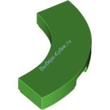Деталь Лего Плитка Круглый Угол 3 х 3 Макарони Широкая Цвет Ярко-Зеленый