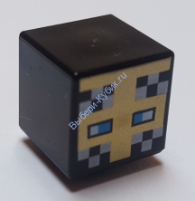 Деталь Лего Голова Майнкрафт Цвет Черный