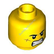 Деталь Лего Голова Минифигурки Двусторонняя Цвет Желтый