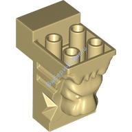 Деталь Лего Кубик Модифицированный 2 х 3 х 3 С Головой Льва Цвет Песочный