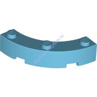 Деталь Лего Кубик Круглый Угол 4 х 4 С Тремя Шляпками Цвет Умеренно-Лазурный