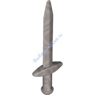 Деталь Лего Большой Меч Заостренный С Толстым Поперечным Щитом Цвет Перламутрово-Светло-Серый