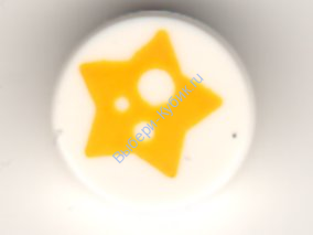 Деталь Лего Плитка Круглая 1 х 1 С Рисунком Цвет Белый