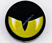 Деталь Лего Плитка Круглая 1 х 1 С Рисунком Цвет Черный