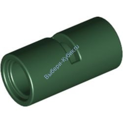 Деталь Лего Техник Пин Коннектор Круглый 2L Гладкий С Разрезом Цвет Темно-Зеленый
