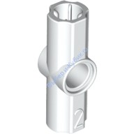 Деталь Лего Техник Коннектор Угловой #2 - 180 Градусов Цвет Белый