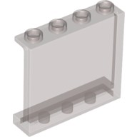 Деталь Лего Панель 1 х 4 х 3 С Боковыми Усилителями - Полые Штырьки Цвет Прозрачно-Черный