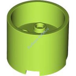 Деталь Лего Кубик Круглый 3 x 3 x 2 с Утопленным Центром и Осевым Отверстием Цвет Лайм