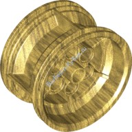 Деталь Лего Диск 43.2 Мм D х 26 Мм Техник Гоночный Малый 6 Пин Отверстий Цвет Перламутрово-Золотой