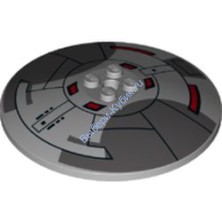 Деталь Лего Тарелка 8 х 8 С Рисунком Цвет Светло-Серый