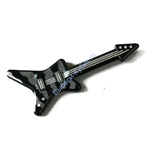 Деталь Лего Электрогитара С Рисунком 6346057 Цвет Черный