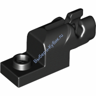 Деталь Лего Пластина Модифицированная 1 х 2 С Мини-Бластером Цвет Черный