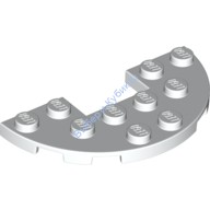 Деталь Лего Пластина Полукруг 3 х 6 С 1 х 2 Вырезом Цвет Белый