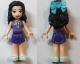 Friends Emma, Dark Purple Skirt, Medium Lavender Top, Light Aqua Shoes, Bow