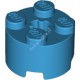 Деталь Лего Кубик Круглый 2 х 2 С Отверстием Под Ось Цвет Темно-Лазурный