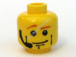 Деталь Лего Голова Минифигурки Мужская Цвет Желтый