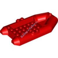Деталь Лего Лодка Надувной Плот 12 х 6 х2 Цвет Красный