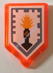 Деталь Лего Плитка Модифицированная 2 х 3 Пятиугольная С Рисунком Цвет Прозрачно-Неоново-Оранжевый