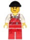 Police - City Bandit Male with Red Overalls, Black Knit Cap, Lopsided Open Smile