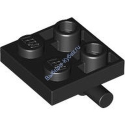 Деталь Лего Пластина Модифицированная 2 х 2 С Перекладиной Цвет Черный