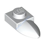 Деталь Лего Пластина 1 х 1 С Горизонтальным Зубом Цвет Белый