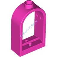 Деталь Лего Окно 1 х 2 х 2 2/3 С Закругленным Верхом Цвет Темно-Розовый
