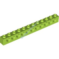 Деталь Лего Техник Кубик 1 х 12 С Отверстиями Цвет Лайм