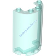 Деталь Лего Половина Цилиндра 2 х 4 х 5 С 1 х 2 Вырезом Цвет Прозрачно-Голубой