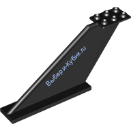 Деталь Лего Хвост 12 х 2 х 5 Цвет Черный