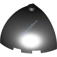 Деталь Лего Кубик Круглый Угол 3 х 3 х 2 Верх Купола Цвет Черный