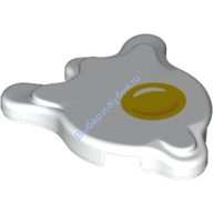 Деталь Лего Плитка Круглая 2 x 2 С Выступами И Рисунком Цвет Белый