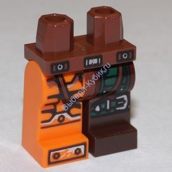 Деталь Лего Ноги С Рисунком Цвет Коричневый