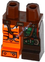 Деталь Лего Ноги С Рисунком Цвет Коричневый