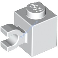 Деталь Лего Кубик Модифицированный 1 х 1 С Горизонтальной Защелкой Цвет Белый