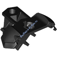 Деталь Лего Наплечная Броня с Ножнами Для Двух Катан и Отверстием Цвет Черный