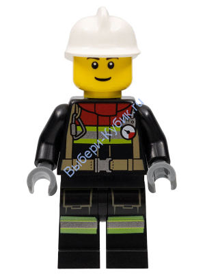 Минифигурка Лего Сити -   Пожарный - Фредди Фреш