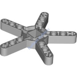 Деталь Лего Техник Бим Модифицированный С 5 Лезвиями Цвет Светло-Серый