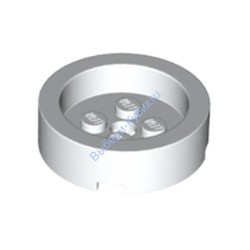 Деталь Лего Кубик Круглый 4 х 4 С Утопленным Центром И Отверстием Цвет Белый