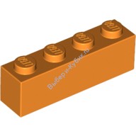 Деталь Лего Кубик 1 х 4 Цвет Оранжевый