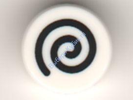 Деталь Лего Плитка Круглая 1 х 1 С Рисунком Цвет Белый